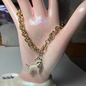 Westie 7” Bracelet with Gold Metal Chain